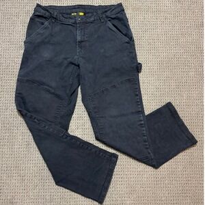 Caterpillar CAT Mens 36x32 Pants Reinforced Knee Carpenter Utility Black Work